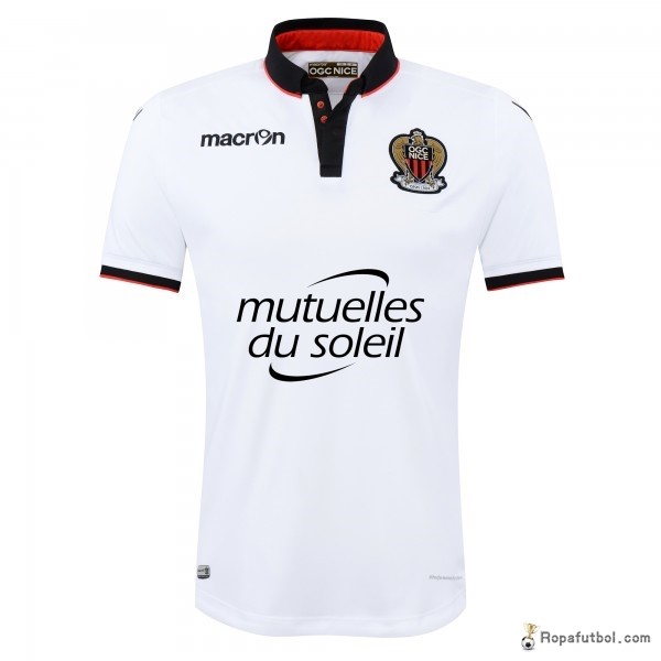 Camiseta OGC Nice Replica Segunda Ropa 2016/17 Blanco